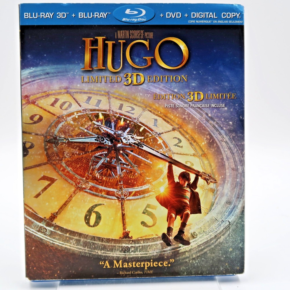 Hugo Blu-ray 3D DVD Martin Scorsese Ben Kingsley Sacha Baron Cohen Chloe Moretz